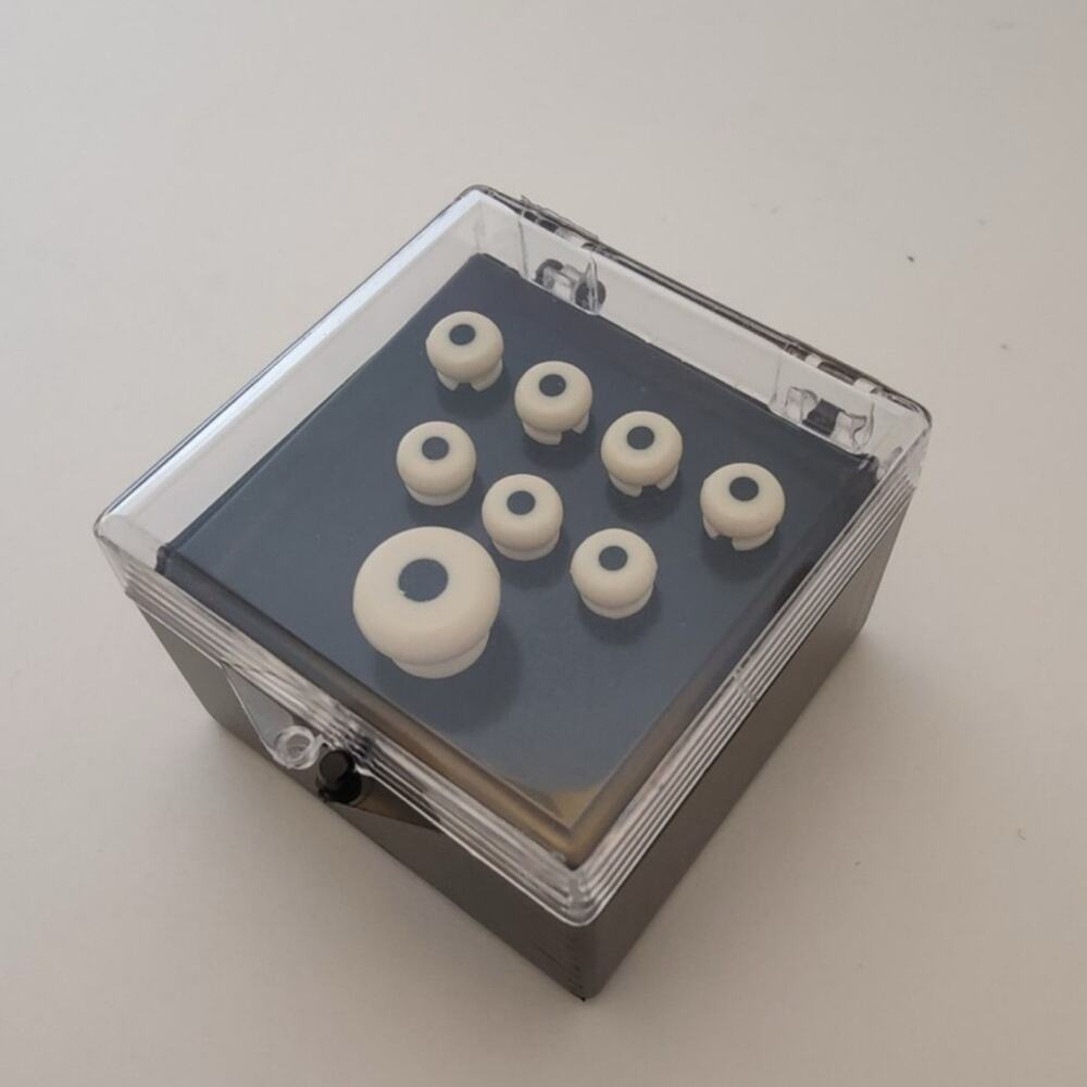 Martin bridge & endpin set, New, white/black, 18APP28